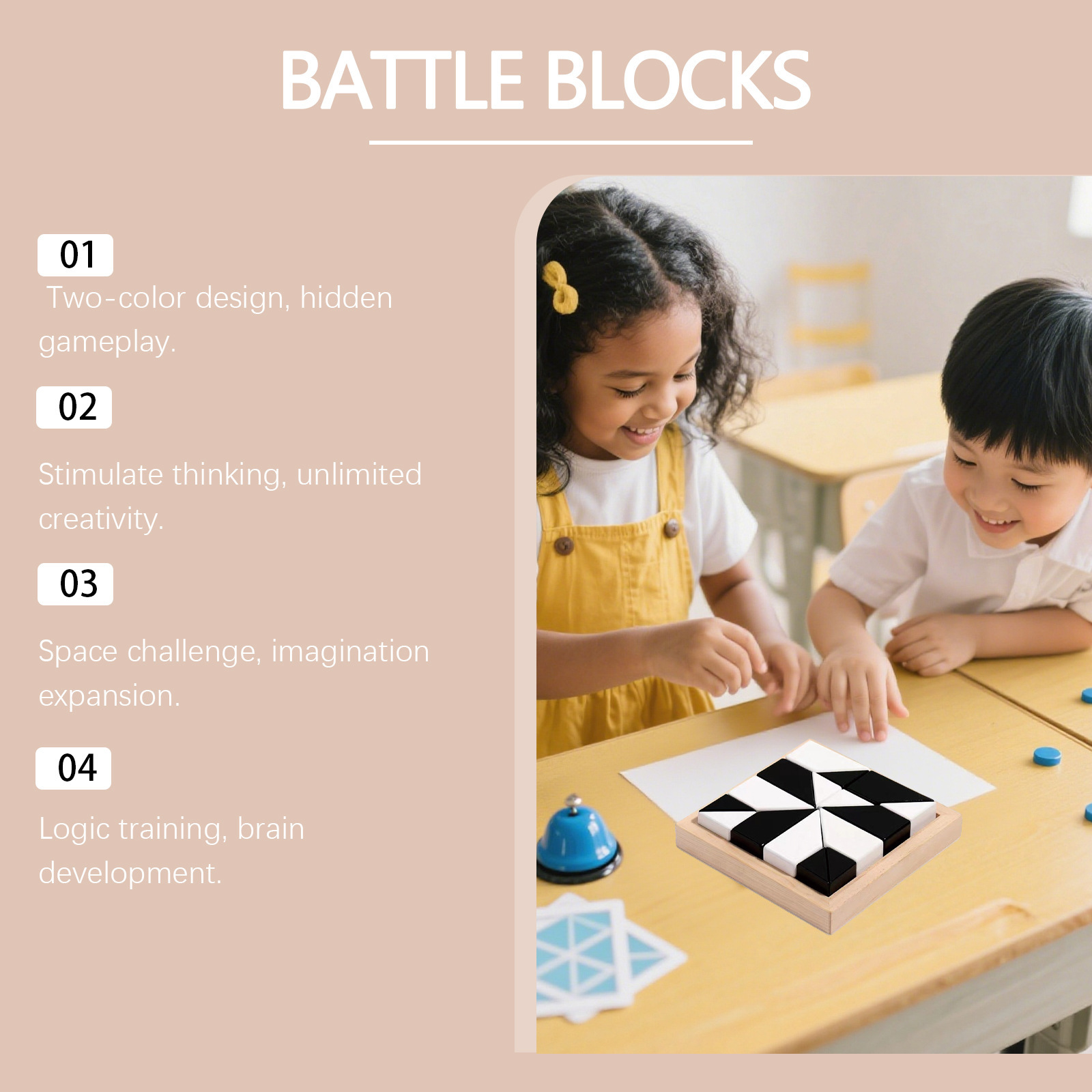 DOWMOO Hidden Block Puzzle - Children's Logical Thinking Development, Parent-Child Interactive Game Assembly Toy 4