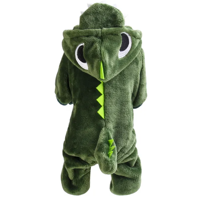 Pet Clothing Thickened Warmth Dinosaur Transform Green - Shop at LoveMi
