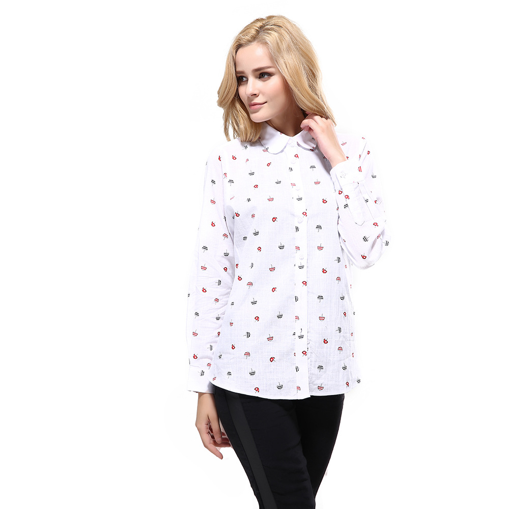 Title 9, Camisa de manga comprida estampada plus size fe...