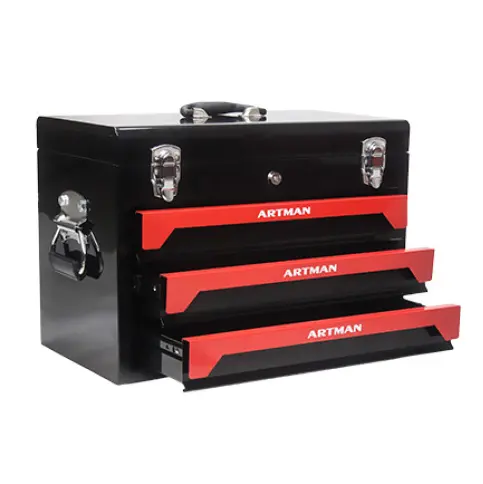 20 Portable 3 Drawer Steel Tool Box