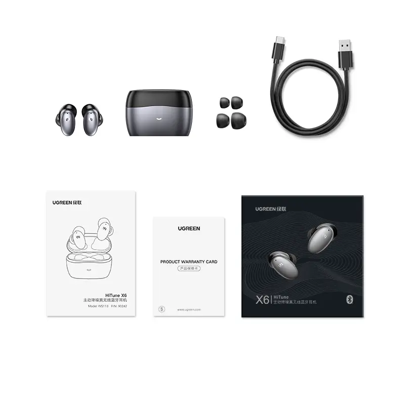 HiTuneX6 Active Noise Reduction In-ear Bluetooth Headset