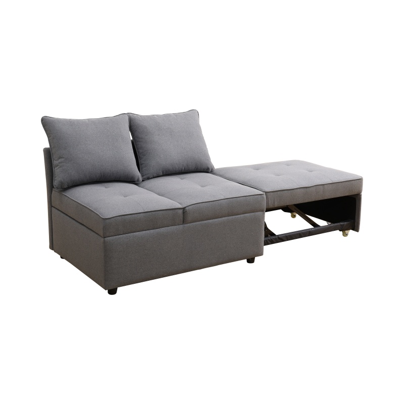 Pickup Only--Deep Grey Sackcloth Living Room Sofabed