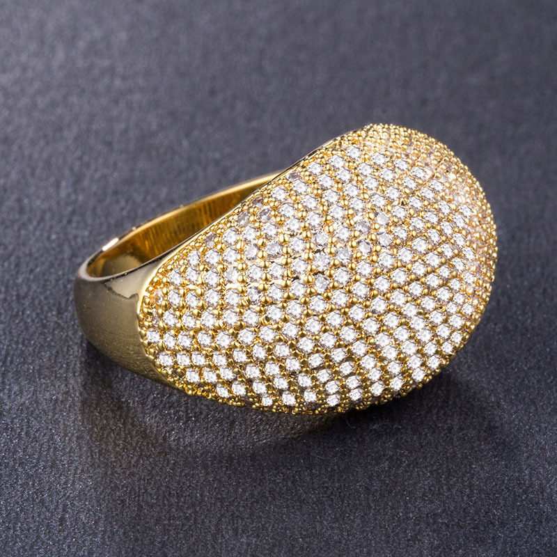 Gypsophila Ring Full Diamond Zircon Copper Plating