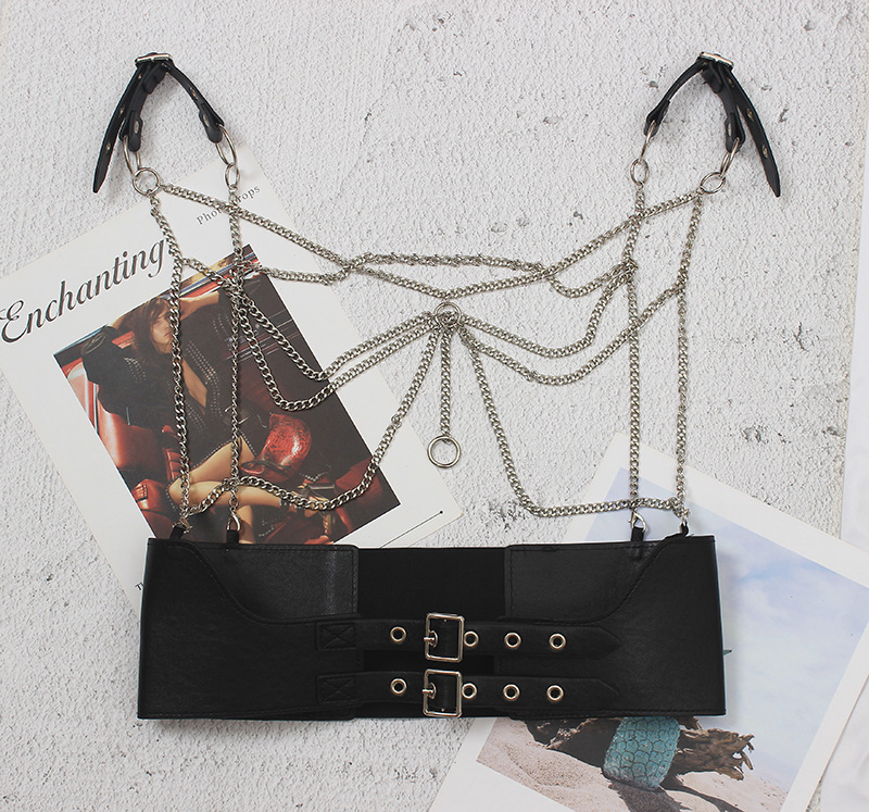 Title 2, Dark Girl Punk Metal Chain Leather Waist