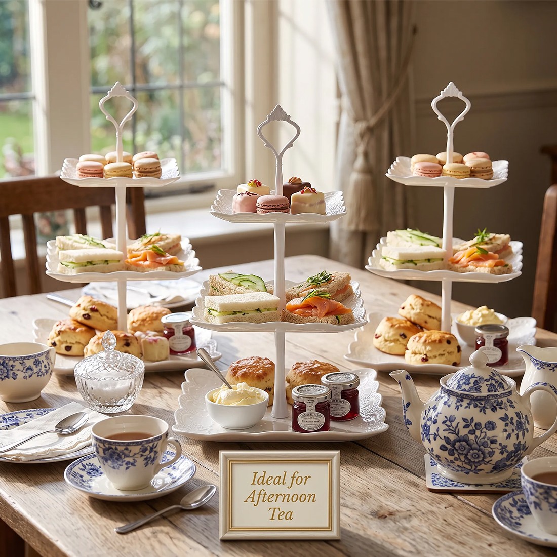 3PCS 3 Tier Cake Stand Afternoon Tea Wedding Plates Party