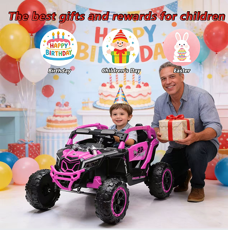 24V 400W Kids Ride On Car UTV W&Parents Remote Control,4-wheel Suspension, 3 Speed, Power Display,Bluetooth,MP3,Music,LED Light, Provide A Speed Of 4-8KM&H For Kids 3