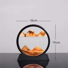Quicksand Painting Hourglass Ornaments Decoration Glass Crafts - Size7 Yellow - View 1
