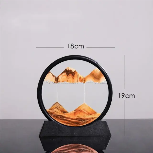 Quicksand Painting Hourglass Ornaments Decoration Glass Crafts Size7 Yellow - Shop at LoveMi