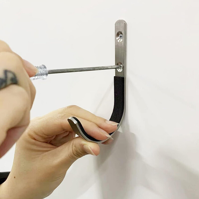 2X Gun Rifle Shotgun Pistol Padded Wall Mounting Hooks Rack Hangers Storage UK