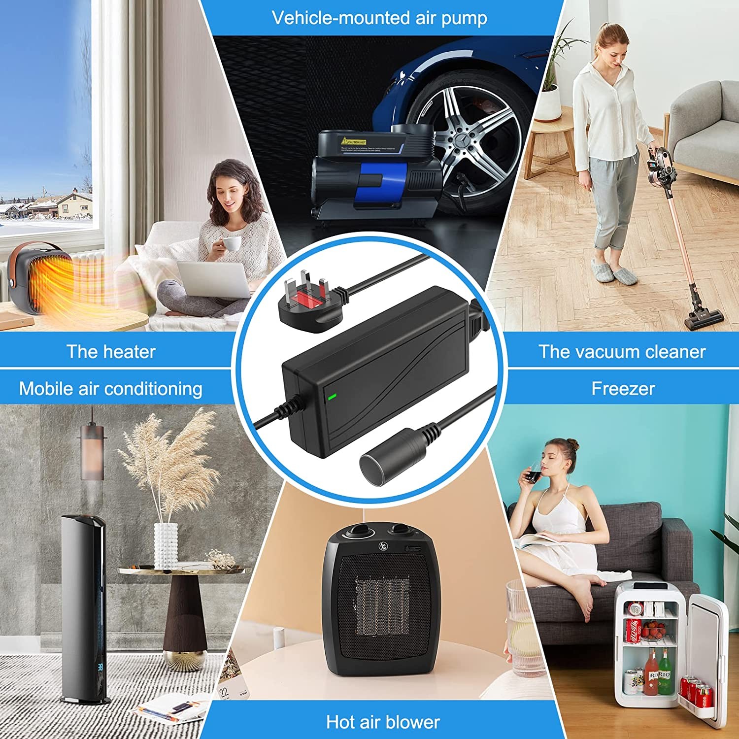 240V To DC 12V Mains Plug Cigarette Lighter Socket Car Van Charger Power Adapter