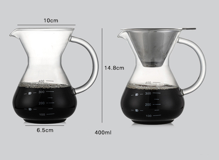 Title 1, Cafeteira de vidro borosilicato para café coado...