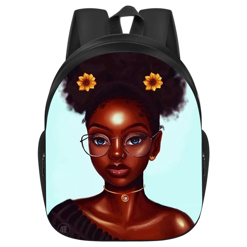 African Girl School Bag Primary And Secondary School Students Backpack African Girl - Style1-One Size