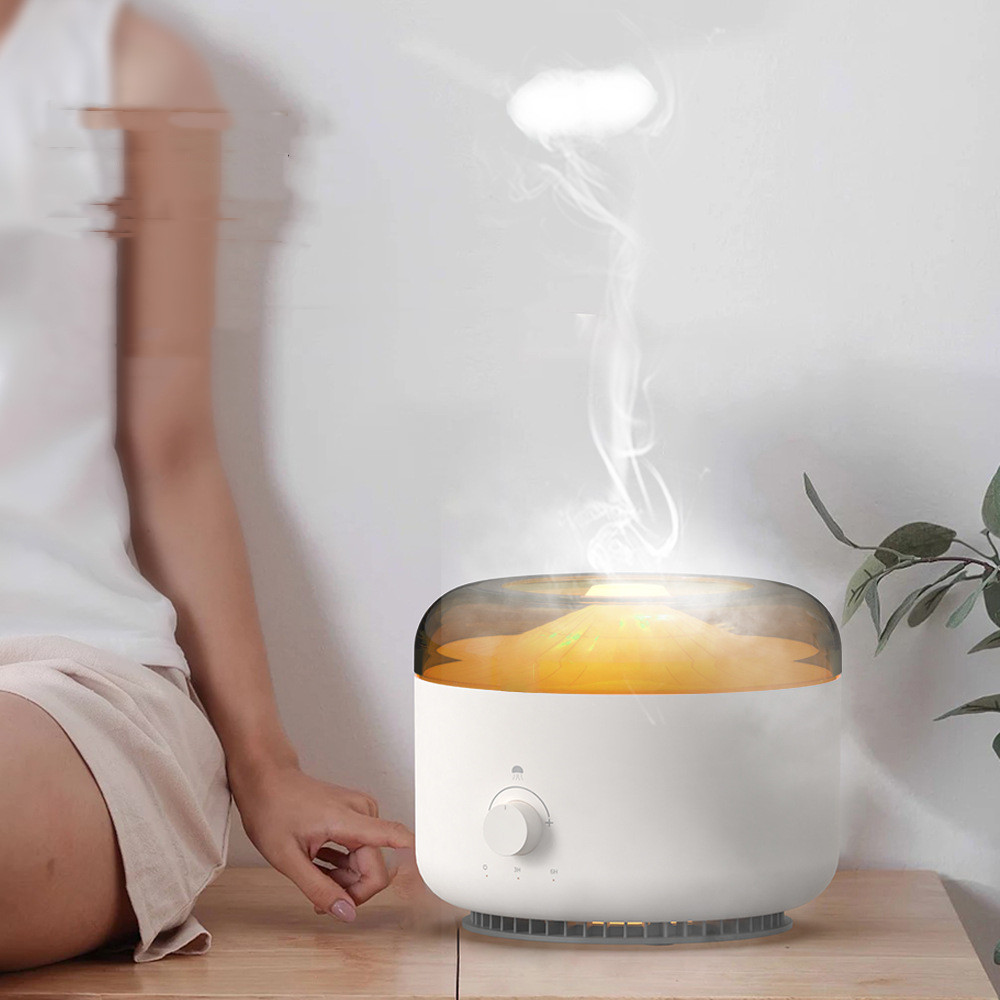 Colorful Night Light Air Moisturizing Aromatherapy Machine Volcano Diffuser Humidifier