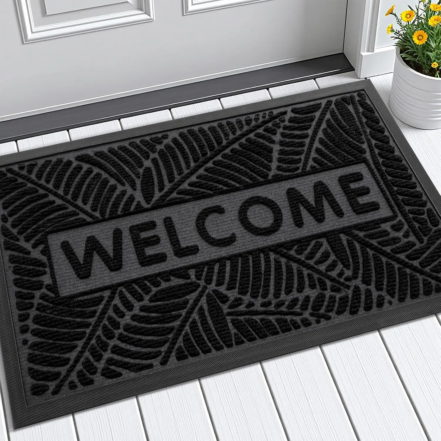 Welcome Front Door Mat, Indoor & Outdoor