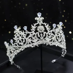 Crown Bridal Headdress Wedding Hair Accessories - A Silver - View 1