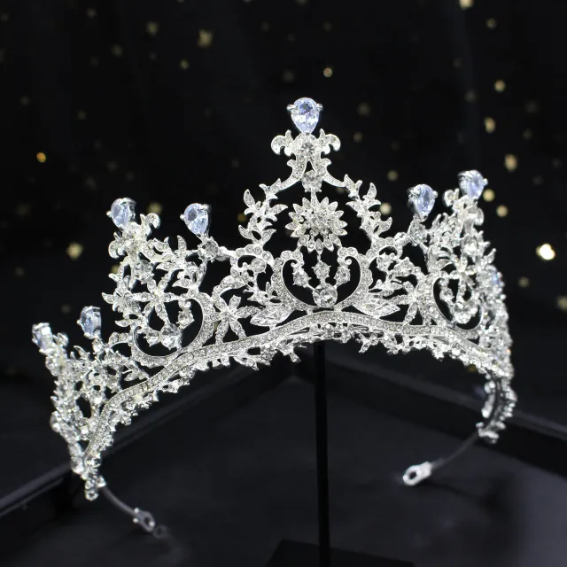 Crown Bridal Headdress Wedding Hair Accessories A Silver - Shop at LoveMi