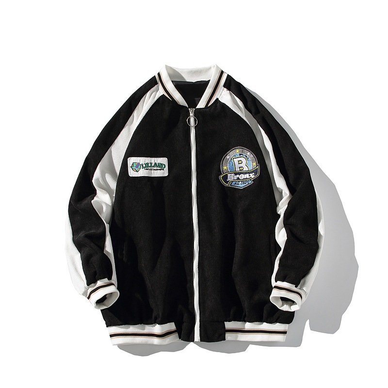 Fashion New Corduroy Baseball Uniform Women's Thin Jacket