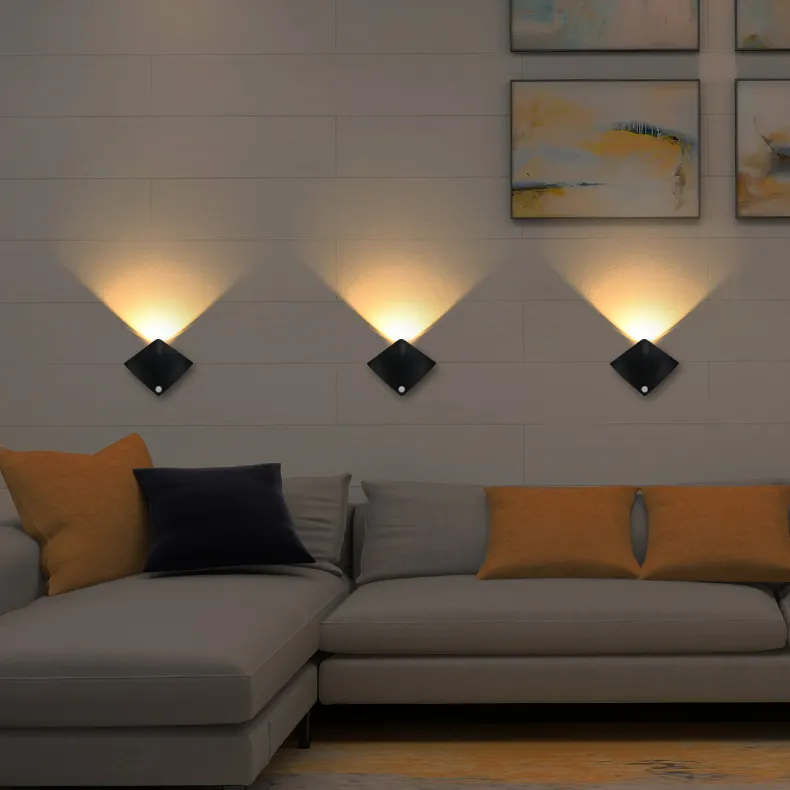 Wireless USB Rechargeable Decor Wall Lamp Human