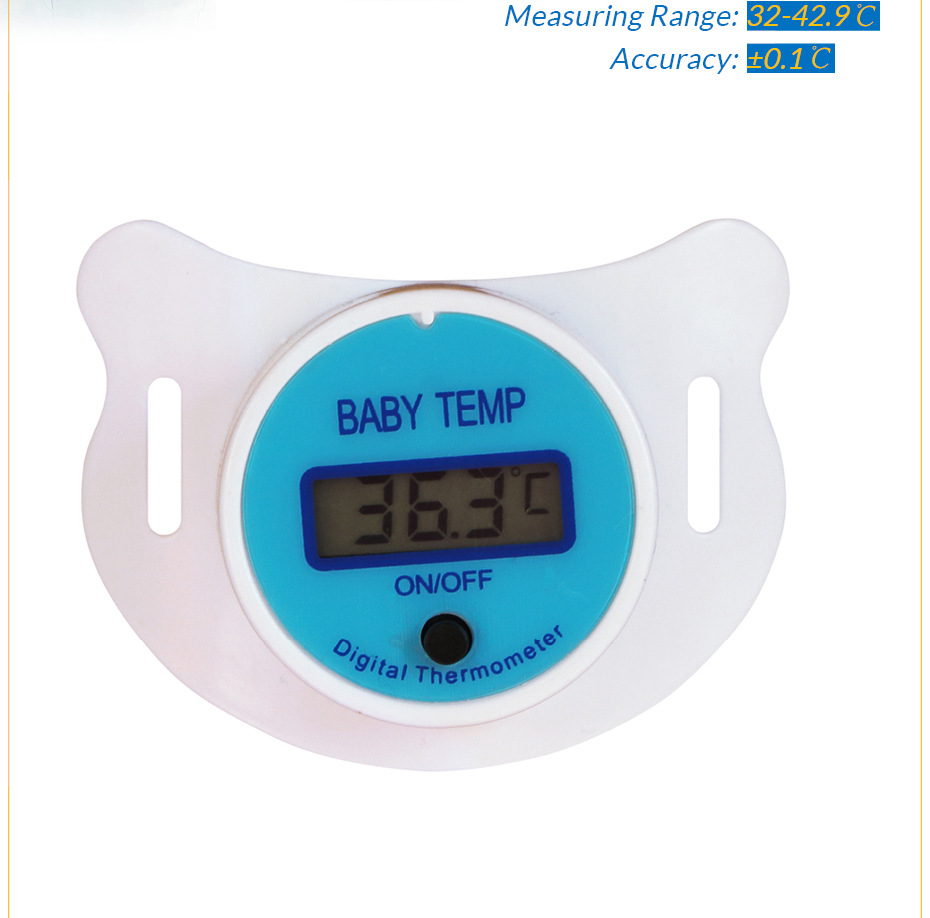 BabySafe Chupete Termómetro Monitor de salud infantil confiable BleuRibbon Baby