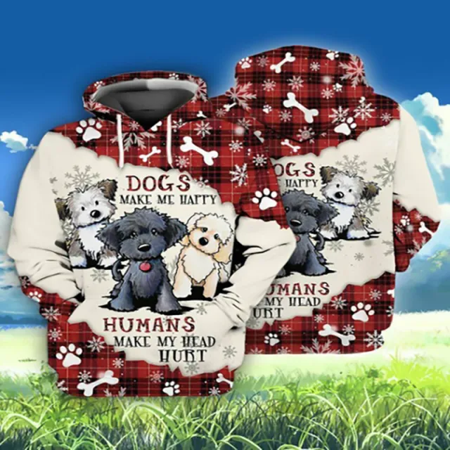 Animation 3D Digital Dog Cat Cartoon Pattern W1 2Xl - Shop at LoveMi