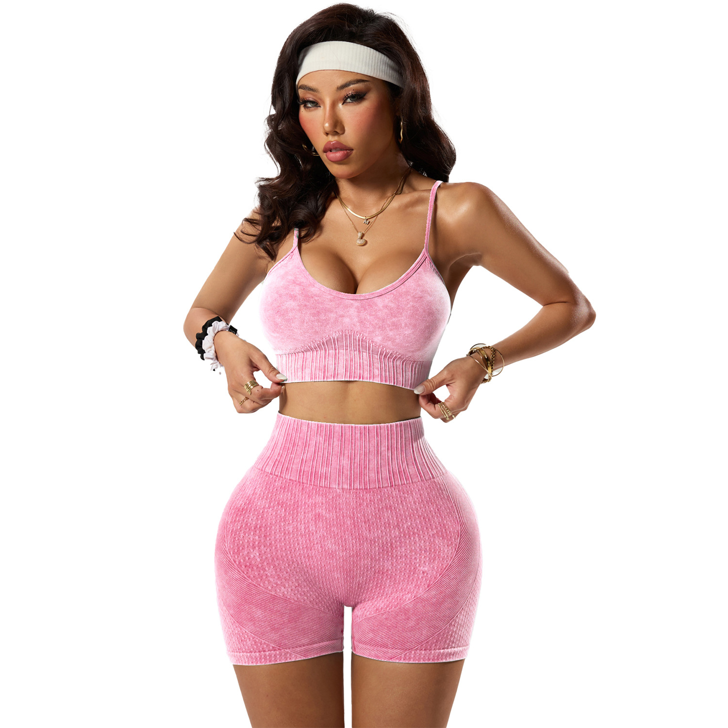 Active Woman Wearing Set