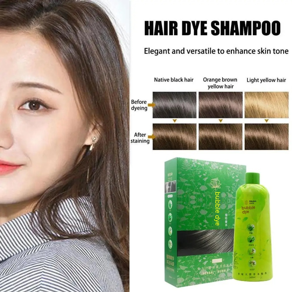 Bimei Silk Bubble Hair Dye One Black One Chestnut Brown Popular Color Herbal Paste - Image 7
