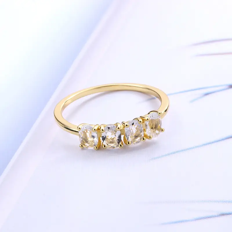 Korean Simple Geometric Square Ring