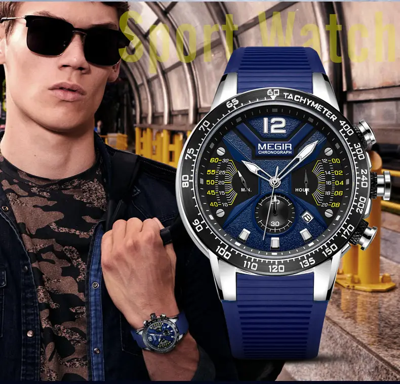 Chronograph Waterproof Fashion Sports Quartz Watch