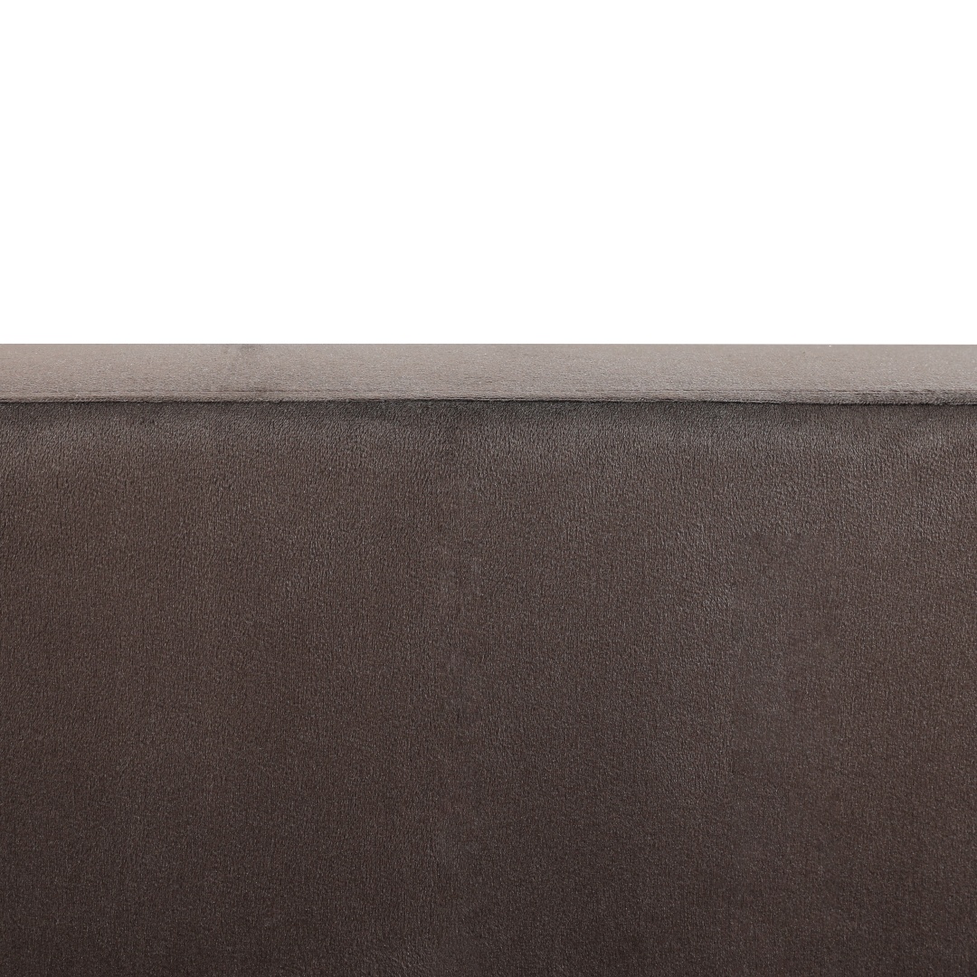 Pickup Only--Dark Brown Flannel And PVC 3-Piece Couch Living Room Sofa Set