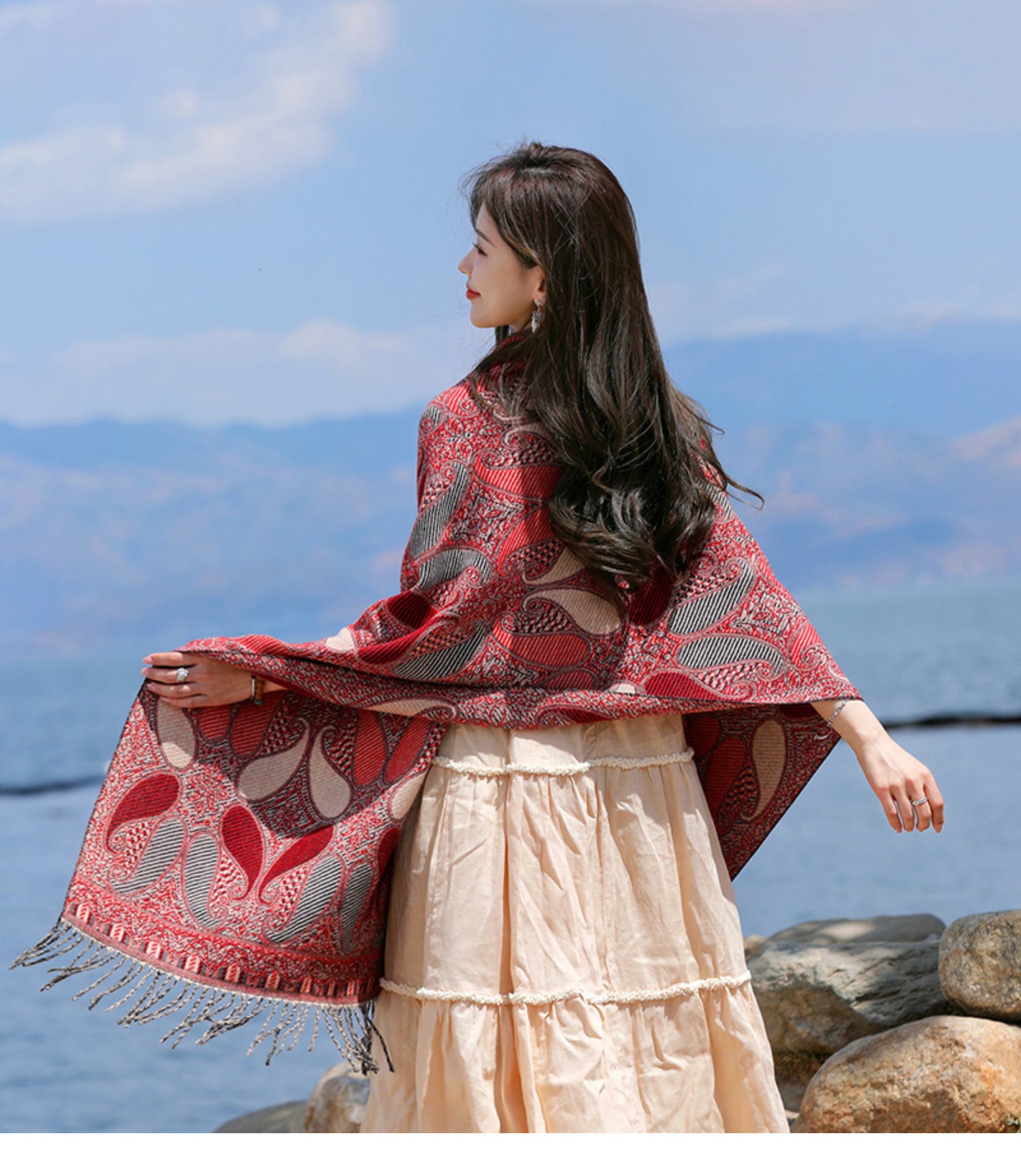 Title 11, Retro Ethnic Style Shawl Women