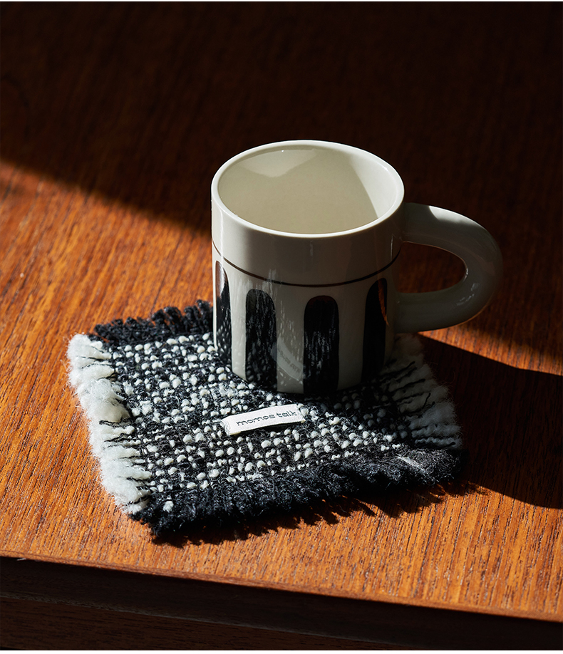 Knitted Tassel Coaster Square Desktop Anti-scalding Tea Cup Mat Insulated Mat Placemat