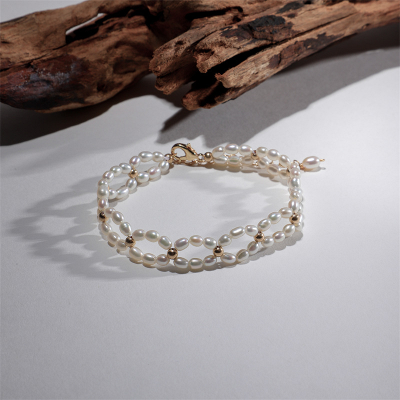 Title 4, Natural Freshwater Pearl Woven Bracelet Female ...