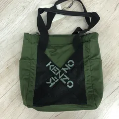 Embroidered Cross Lettering Shoulder Bag - Green - View 1