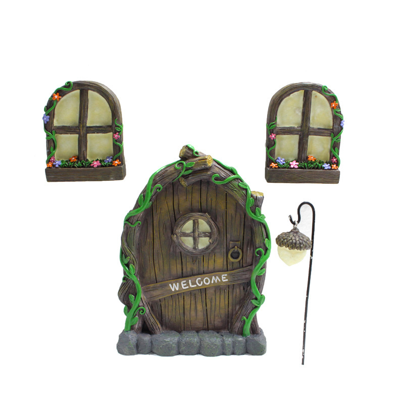 Glow Sculpture For Doors And Windows In The Courtyard Garden Trees Noctilucent D