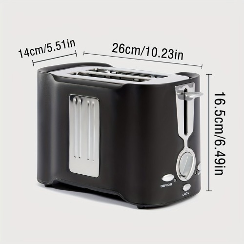 2 Slice Toaster, Quick & Even Results Every Time, Wide Slots Fit Any Size Bread Drop-Down Crumb Tray For Easy Clean Up, Stainless