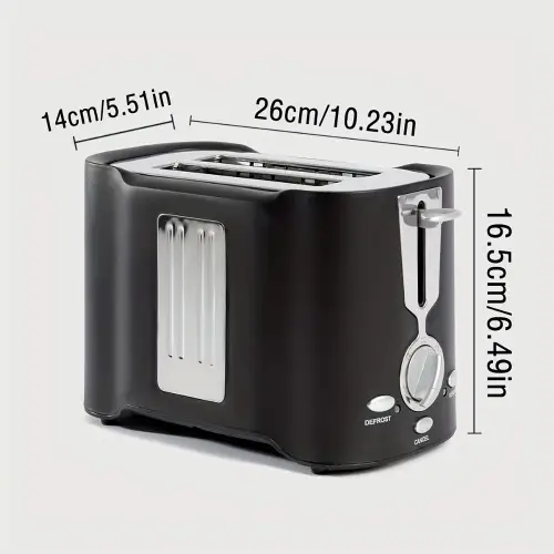 2 Slice Toaster, Quick & Even Results Every Time, Wide Slots Fit Any Size Bread Drop-Down Crumb Tray For Easy Clean Up, Stainless