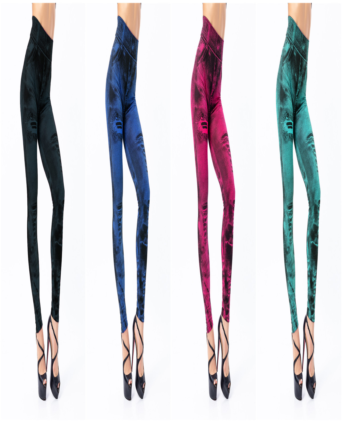 Women's Super Elastic 9 point Denim Leggings Set3 - Shop at LoveMi