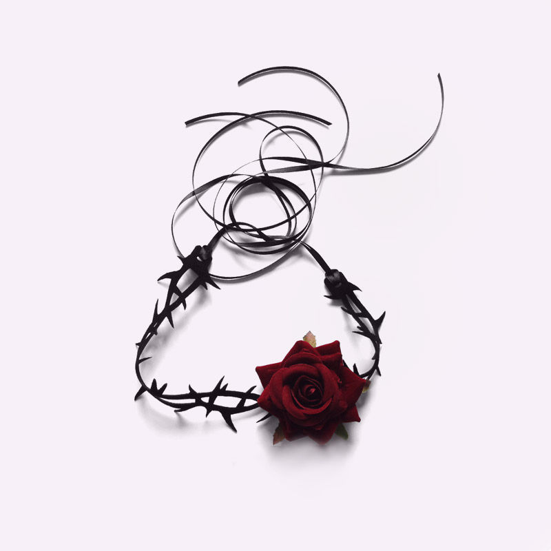 Punk Gothic Court Dark Briar Rose choker
