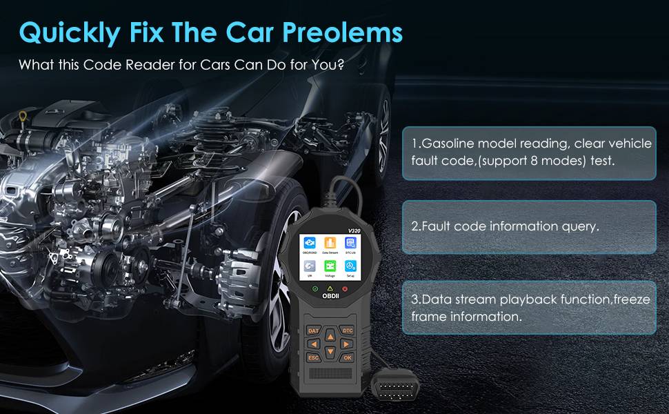 Automotive OBD2 Scanner OBD Code Reader Car Check Engine Fault Diagnostic Tool — foto 11