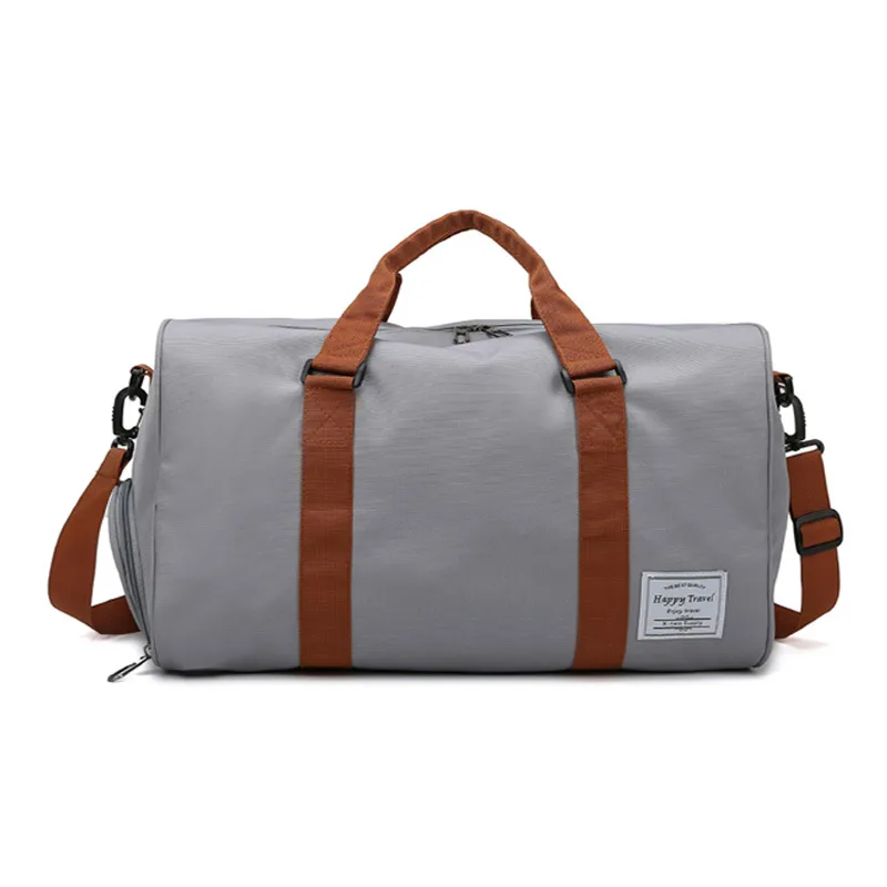 Women Travel Bag Fitness Sports Gym Tote Workout Duffel Bag - Grey