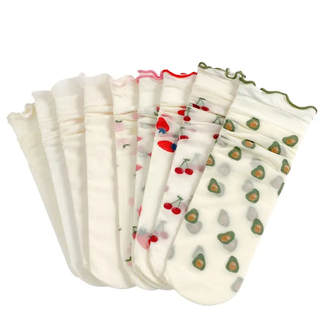 Spring And Autumn Thin Glass Silk Tube Socks Japanese Socks Ins Set - Shop at LoveMi