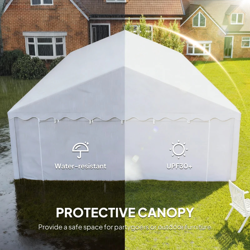 Party Tent, Outdoor Canopy Tent With Removable Sidewalls, 12 Windows For Parties, Wedding, Events, BBQ, WhiteMultiple Packages Shipped. Please Pay Attention To The Dimensions And Weight In The Details 5