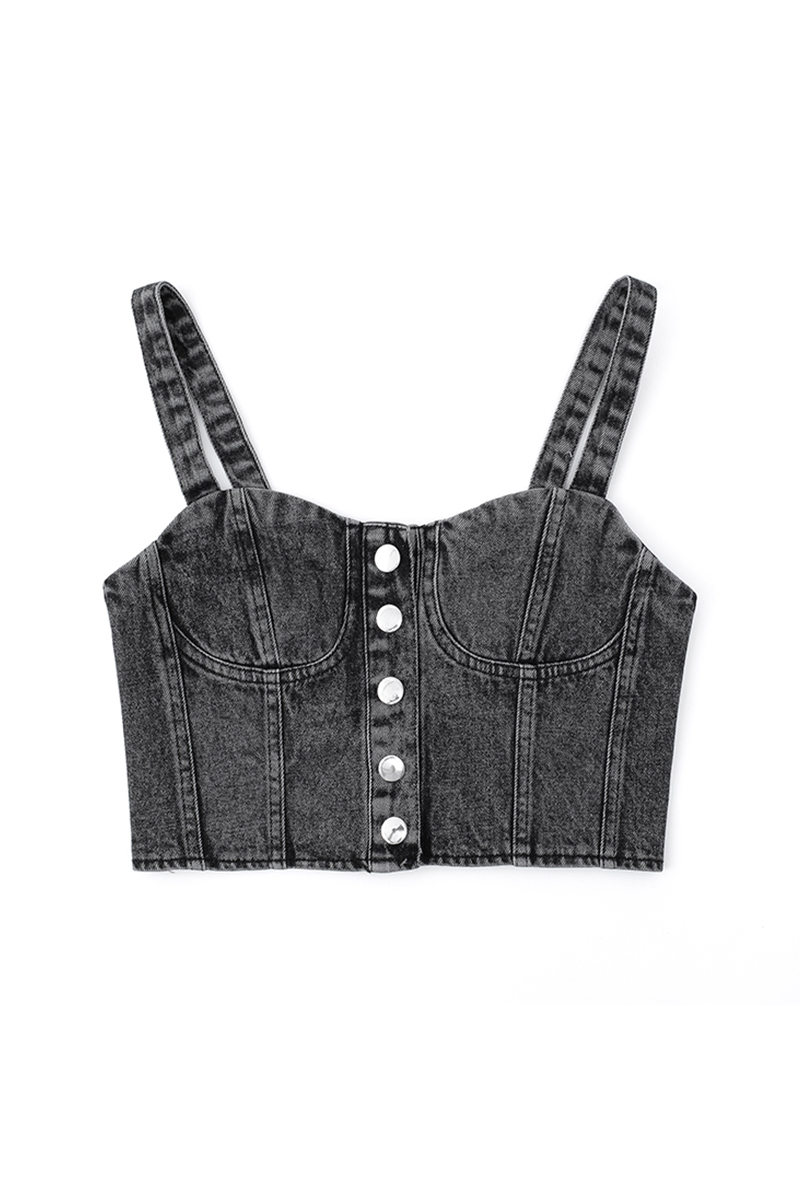 Vest High Waist Cropped Crop Top
