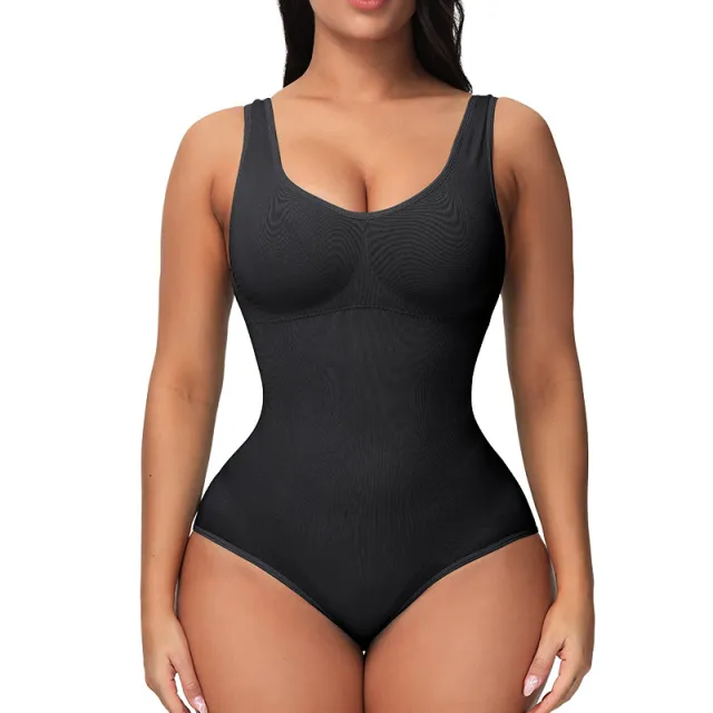 European And American Corset Women's Seamless One piece Bodysuit Black - Shop at LoveMi
