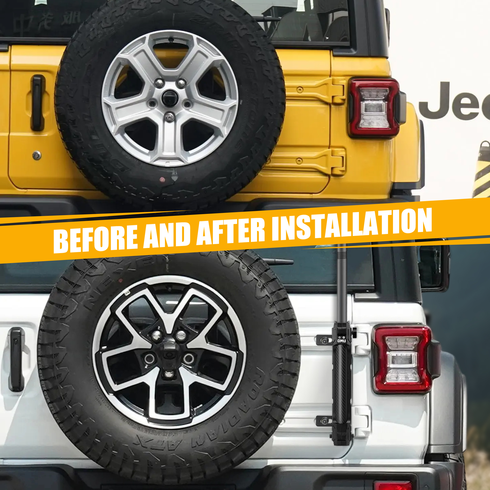 Tailgate Flagpole Holder Bracket For Jeep Wrangler JK 2007-2017 And JL2018