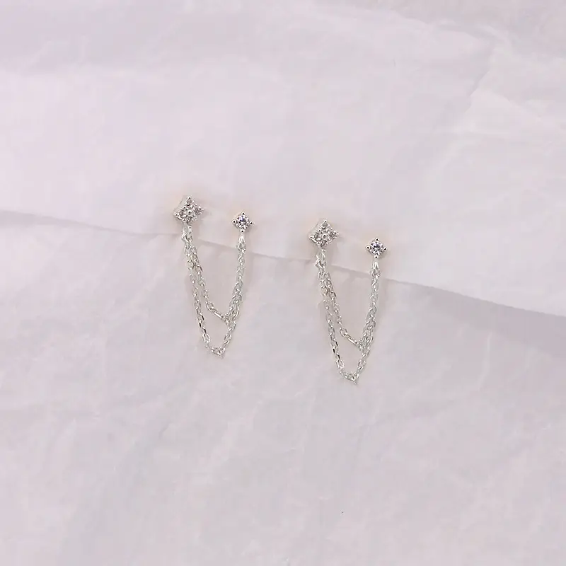 Kendall Diamond Chain Stud