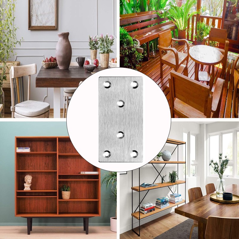 10PCS Flat Joining Metal Plates Brackets For Wood Railway Sleeper 80mm — image 7