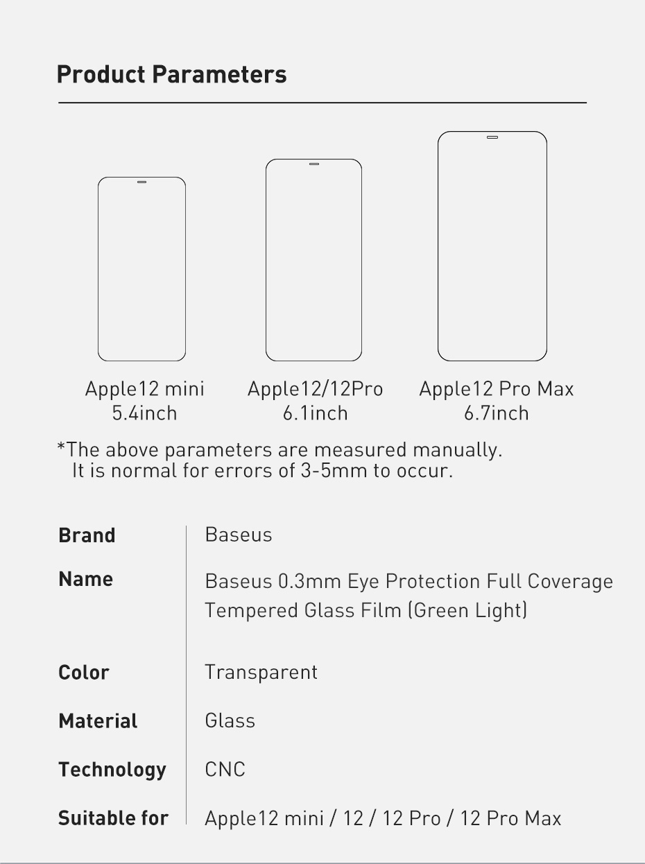 Title 18, 0.3mm Gehard Glas Screenprotector voor oogbesch...