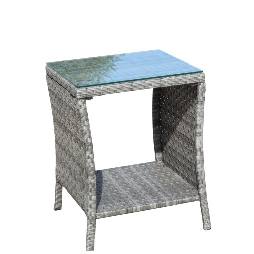 Outdoor Patio Furniture 1 Coffee Table With Clear Tempered Glass — foto 18