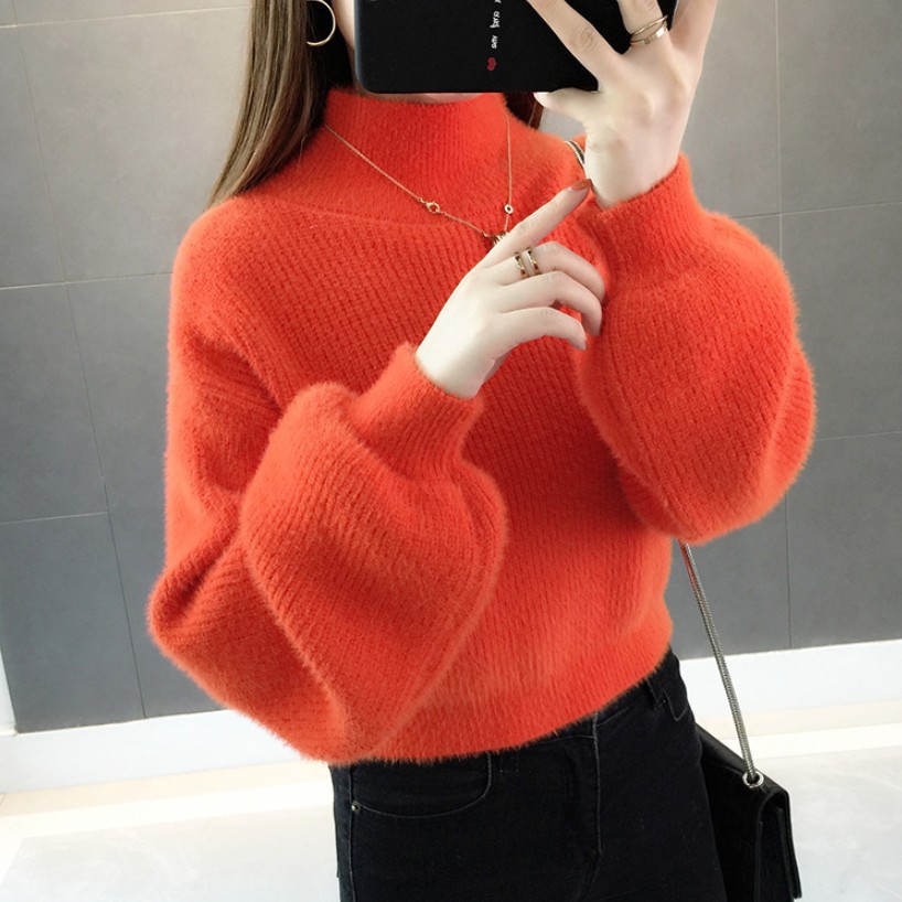 Title 3, Autumn And Winter Lantern Sleeves Loose Sweater